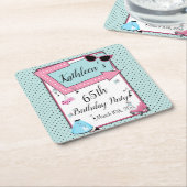 Any Age,1950のレトロ誕生日 スクエアペーパーコースター (アングル)