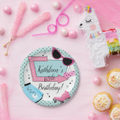 Any Age,1950のレトロ誕生日 ペーパープレート (パーティー)