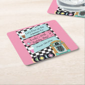 Any Age, 1950年代のダイナー誕生日招待状 スクエアペーパーコースター (アングル)