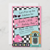 Any Age, 1950年代のダイナー誕生日招待状 招待状 (正面)