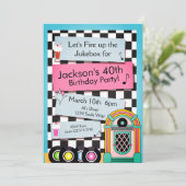 Any Age, 1950年代のダイナー誕生日招待状 招待状 (スタンド正面)