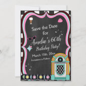 Any Age, 1950年代のダイナー誕生日 セーブザデート (正面)