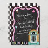 Any Age, 1950年代のダイナー誕生日 セーブザデート (正面/裏面)