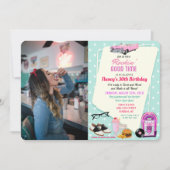 ANY AGE - 1950年代のレトロダイナー誕生日招待状 招待状 (正面)