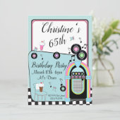 Any Age,1950's Diner誕生日招待状 招待状 (スタンド正面)