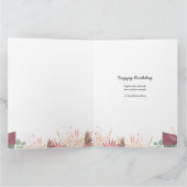 Any Age 3フォトコラージボホパーソナライズされた誕生日 カード (内部)