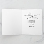 Any Age 5フォトコラージュターコイズカスタム誕生日 カード (内部)