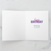 Any Age 8フォトコラージピンクパーソナライズされた誕生日 カード (内部)