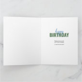 Any Age 8 Photo Collage カッコいいパーソナライズされた誕生日 カード (内部)