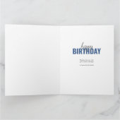 Any Age 8 Photo Collage Blue Gray誕生日カード カード (内部)