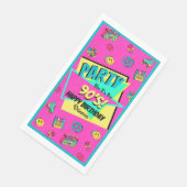 ANY AGE 90のレトロな誕生日ゲストタオルナプキン (コーナー)