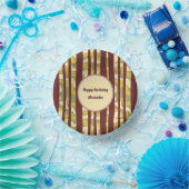 Any Age Adult Birthday Camo Stripes Pattern ペーパーボウル (パーティー)