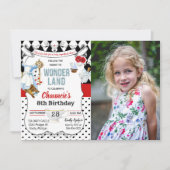 ANY AGE - Alice in Wonderland誕生日招待状 招待状 (正面)