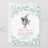 ANY AGE - Alice in Wonderland誕生日招待状 招待状 (正面)