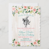 ANY AGE - Alice in Wonderland誕生日招待状 招待状 (正面)