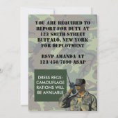 Any age Armyをテーマにしたパーティー誕生日招待状 招待状 (裏面)