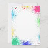 ANY AGE Artパーティー絵を描パーティー誕生日招待状 招待状 (裏面)