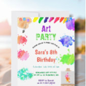 ANY AGE Art Party Paint Party Birthday 招待状