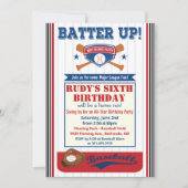 ANY AGE - Baseball Birthday Partyへの招待 招待状 (正面)