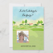 Any Age Birthday Partyフォトゴルフパーティー 招待状 (裏面)