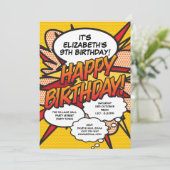 Any Age Birthday Partyモダンの招待 招待状 (スタンド正面)