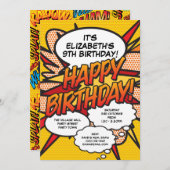 Any Age Birthday Partyモダンの招待 招待状 (正面/裏面)