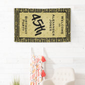 Any Age Birthday Party -黒人と金ゴールド 横断幕 (インサイチュ)