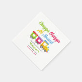 Any Age Birthday Party Chugga Choo カラフル Train スタンダードカクテルナプキン (角)