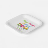 Any Age Birthday Party Chugga Choo カラフル Train ペーパープレート (傾斜あり)