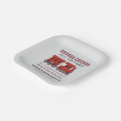 Any Age Birthday Party Cute Red Western Train ペーパープレート (傾斜あり)