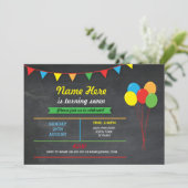 Any Age Birthday Party Garls Boys Balloons招待状 招待状 (スタンド正面)