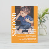 Any Age Birthday Party Invitation with Photo 招待状 (スタンド正面)