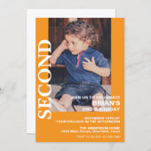 Any Age Birthday Party Invitation with Photo 招待状 (正面/裏面)