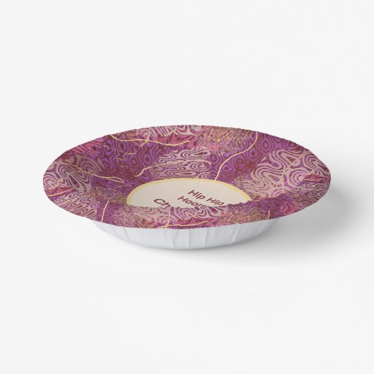 Any Age Birthday Silhouette Stencil Art Pattern ペーパーボウル (傾斜あり)