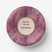 Any Age Birthday Silhouette Stencil Art Pattern ペーパーボウル (正面)