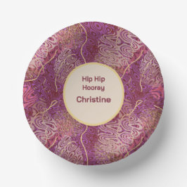 Any Age Birthday Silhouette Stencil Art Pattern ペーパーボウル