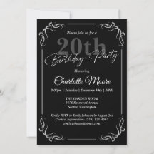 Any Age Black and White誕生日 モダン