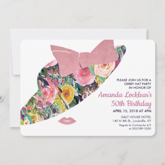 ANY AGE - Derby Birthday Partyへの招待 招待状 (正面)