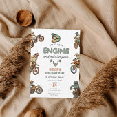 Any age Dirt bike boy birthday 招待状