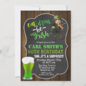 ANY AGE - Drink Be Irish食べ誕生日招待状 招待状 (正面)