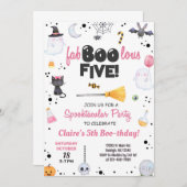 ANY AGE fa-boo-lous Halloween girl boo-thday. 招待状 (正面/裏面)