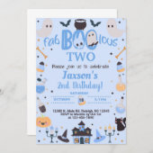 ANY AGE fab-boo-lousハロウィーン少年ブルー招待状。 招待状 (正面/裏面)