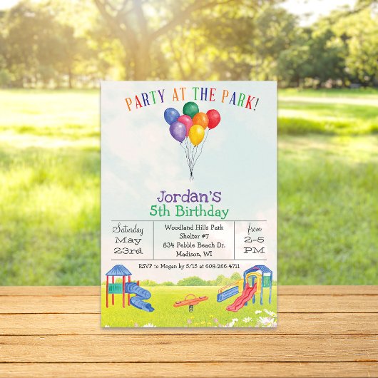 ANY AGE /GENDER PARKプレイグラウンド招待状 招待状