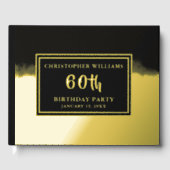 Any Age Guest Book Birthday Party Photo for Him ゲストブック (正面)