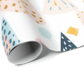 Any Age happy pastel birthday holiday ラッピングペーパー (ロールコーナー)