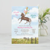 ANY AGE - Horse Balloon Birthday Party招待状 招待状 (スタンド正面)