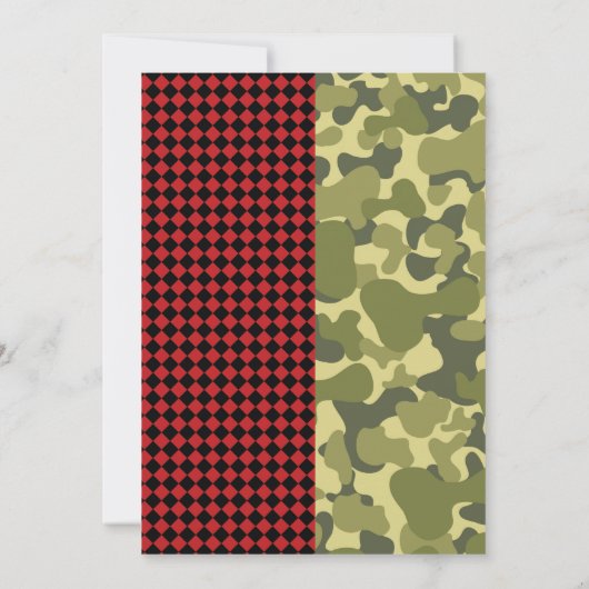 Any Age Knight and Army Joint Boy Birthday Party 招待状 (裏面)