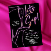 ANY AGE - Let's Sip誕生日招待状 招待状