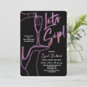 ANY AGE - Let's Sip誕生日招待状 招待状 (スタンド正面)