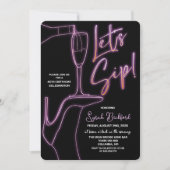 ANY AGE - Let's Sip誕生日招待状 招待状 (正面)